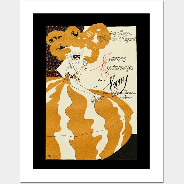 "Parfum du Monde Elegant", 1920 - vintage French perfume ad, cleaned and restored: Wall Art by retrografika